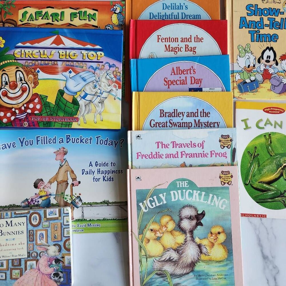 Bundle of 12 children's books unisex fairy tale Ugly Duckling pop up Circus Safa